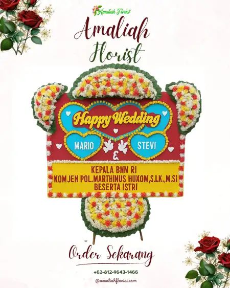 Papan Bunga Pernikahan Margomulyo